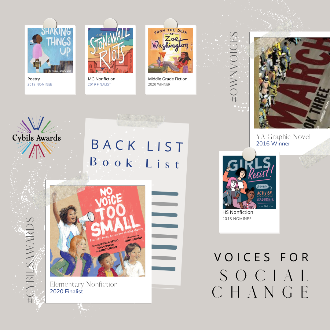 Featured image for “#Cybils Awards Backlist Book List: Voices for Social Change”